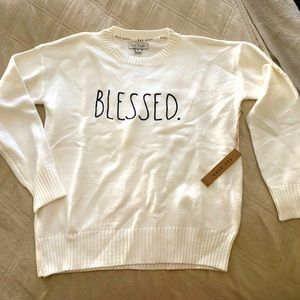 NWT Rae Dunn “Blessed” Sweater